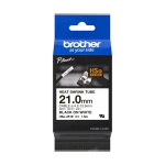 Brother original HSe-251E - 21 mm krympeflextape i sort på hvid Brother original HSe-251E - 21 mm krympeflextape i sort på hvid