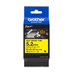 Brother original HSe-611E - 5,2 mm krympeflextape i sort på gul Brother original HSe-611E - 5,2 mm krympeflextape i sort på gul
