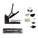Skilte og tekstiltryk Startpakke Økonomi med Redsail 70cm Skæreplotter og Varmepresser