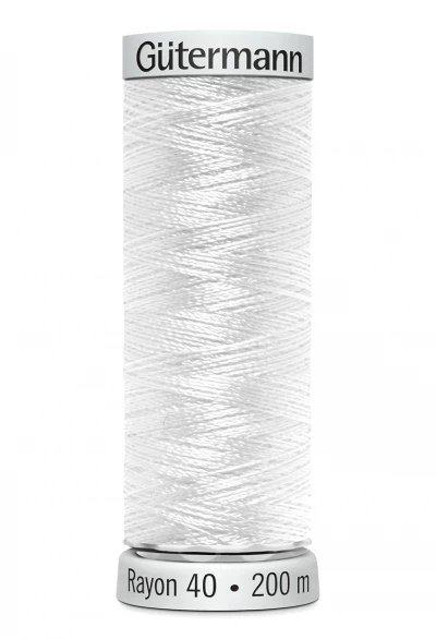 Gütermann Sulky Rayon 40 5 stk. x 200m 1001 Gütermann Sulky Rayon 40 5 stk. x 200m 1001