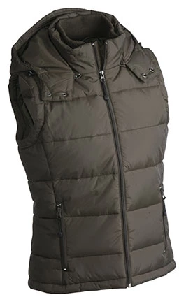 Buy James Nicholson Men's Padded Vest - Quilted, Removable Hood, Multiple Pockets JAMES NICHOLSON MEN'S PADDED VEST