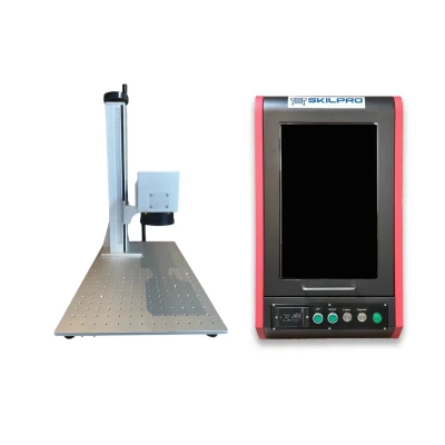 SkilPro 100W MOPA Galvo Fiber Laser med Autofocus og kabinet SkilPro 100W MOPA Galvo Fiber Laser med Autofocus og kabinet