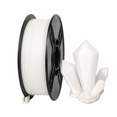 SkilPro Opaque PETG Filament 1,75 mm Hvid 1 kg SKILPRO - Opaque PETG Filament 1,75 mm - White - 1kg