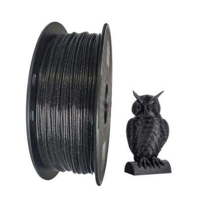 SKILPRO PLA+ Glitter Galaxy Sort - Glitrende 3D-Printfiltament SKILPRO - PLA++ Glitter galaxy glitter - Black - 1kg