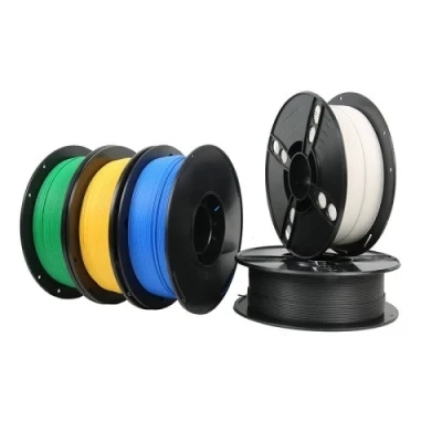 SKILPRO - PLA++ Matte Filament pakke - Hvid, sort, m&oslash;rkebl&aring;, gr&oslash;n og gul - 5 x 1 kg