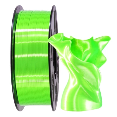 SKILPRO Silk PLA++ Filament Grøn - Højkvalitets 3D-printerfilament med Silke Finish SKILPRO - Silk PLA++ Filament - Green - 1kg