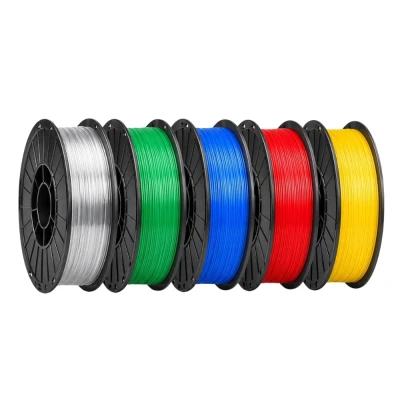 SKILPRO - Transparent PLA++ Filament pakke - Transparent, grøn, blå, rød og gul - 5 x 1 kg SKILPRO - Transparent PLA++ Filament pakke - Transparent, grøn, blå, rød og gul - 5 x 1 kg
