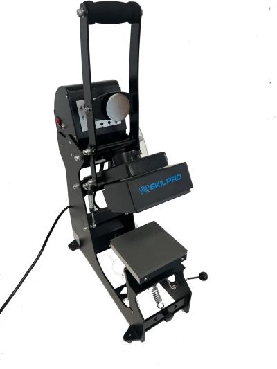 Semi automatisk varmepresser med 15x15cm plade og dobbelt varme kasket modul