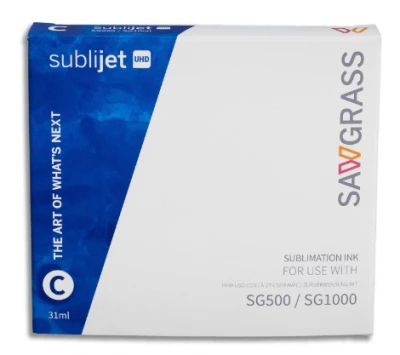 Sawgrass SubliJet UHD Cyan Blækpatron - 31ml til SG500 & SG1000 Sublimeringsprintere Sawgrass SubliJet UHD - Cyan - 31ml til SG500 og SG1000