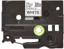 Brother original TZe-FX231 tape – sort på hvid, 12 mm bred